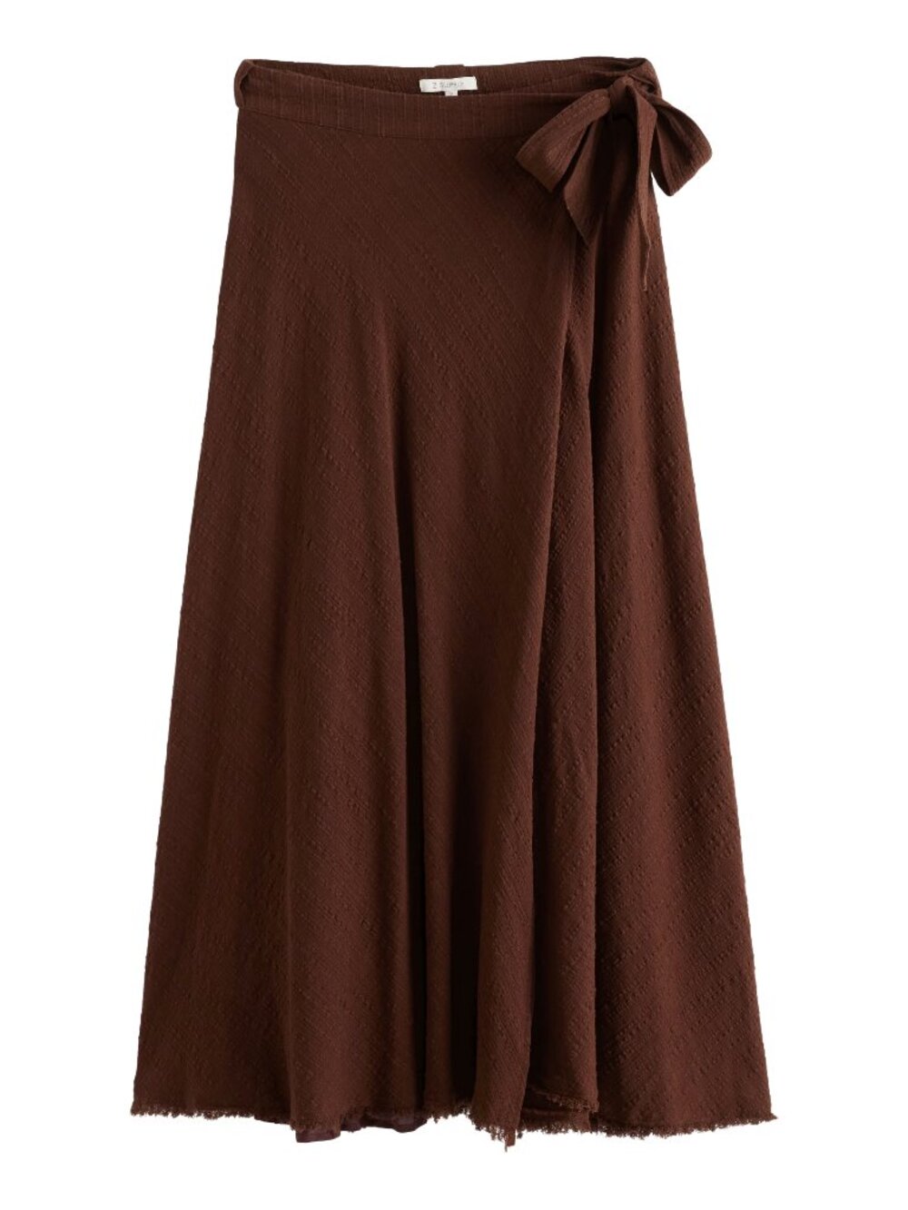 Z Supply Salerno Wrap Midi Skirt | Lava Rock Brown | XL NWT
